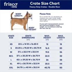 Frisco Heavy Duty Fold & Carry Double Door Collapsible Wire Dog Crate -Cat Dog Supply Store 109789 PT2. AC SS1800 V1672870100