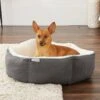 Frisco Sherpa Hexagon Bolster Cat & Dog Bed -Cat Dog Supply Store 144813 MAIN. AC SS1800 V1566936169