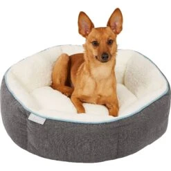 Frisco Sherpa Hexagon Bolster Cat & Dog Bed -Cat Dog Supply Store 144813 PT4. AC SS1800 V1578442740