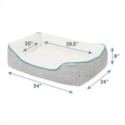Frisco Sherpa Rectangular Bolster Cat & Dog Bed -Cat Dog Supply Store 144851 PT1. AC SS1800 V1647896038