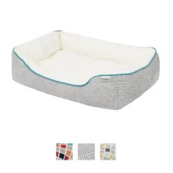 Frisco Sherpa Rectangular Bolster Cat & Dog Bed -Cat Dog Supply Store 144851 PT2. AC SS1800 V1566404560