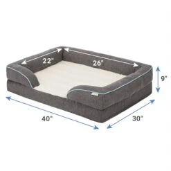 Frisco Plush Orthopedic Front Bolster Cat & Dog Bed W/Removable Cover -Cat Dog Supply Store 144862 PT1. AC SS1800 V1650097918