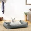 Frisco Rectangular Bolster Dog Bed W/Removable Cover, Dark Gray -Cat Dog Supply Store 144865 MAIN. AC SS1800 V1566404860