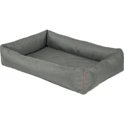 Frisco Rectangular Bolster Dog Bed W/Removable Cover, Dark Gray -Cat Dog Supply Store 144865 PT2. AC SS1800 V1566404861