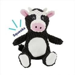 Frisco Cow Textured Plush Squeaky Dog Toy -Cat Dog Supply Store 147059 PT2. AC SS1800 V1691776574