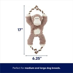 Frisco Monkey Plush With Rope Squeaky Dog Toy 8 Frisco Monkey Plush With Rope Squeaky Dog Toy -Cat Dog Supply Store 147067 PT1. AC SS1800 V1674080695