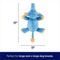 Frisco Corduroy Plush Squeaking Elephant Dog Toy -Cat Dog Supply Store 152830 PT1. AC SS1800 V1692019982