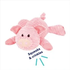 Frisco Corduroy Plush Squeaking Pig Dog Toy -Cat Dog Supply Store 152832 PT2. AC SS1800 V1692020044