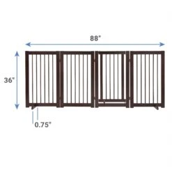 Frisco Deluxe Configurable 4-Panel Wood Dog Gate -Cat Dog Supply Store 156793 PT1. AC SS1800 V1607126241