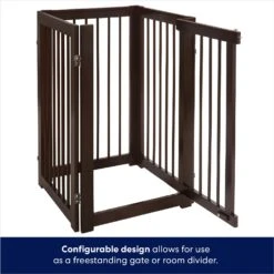 Frisco Deluxe Configurable 4-Panel Wood Dog Gate -Cat Dog Supply Store 156793 PT5. AC SS1800 V1671203001