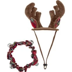 Frisco Holiday Antler Headband & Bell Collar Dog & Cat Costume 9 Frisco Holiday Antler Headband & Bell Collar Dog & Cat Costume -Cat Dog Supply Store 160658 PT3. AC SS1800 V1568818030