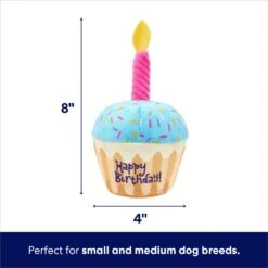 Frisco Birthday Cupcake Plush Squeaky Dog Toy -Cat Dog Supply Store 162847 PT1. AC SS1800 V1695671001