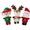 Frisco Holiday Santa's Helpers Plush Squeaky Dog Toy, 3 Count -Cat Dog Supply Store 164633 MAIN. AC SS1800 V1694813220
