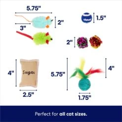 Frisco Plush, Teaser & Ball Variety Pack Cat Toy With Catnip -Cat Dog Supply Store 169686 PT1. AC SS1800 V1691784031