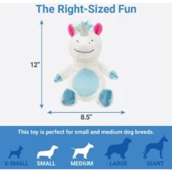 Frisco Unicorn Textured Plush Squeaky Dog Toy -Cat Dog Supply Store 174699 PT1. AC SS1800 V1574719131