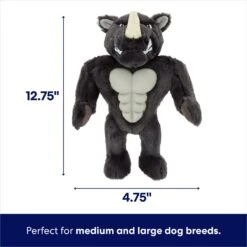 Frisco Rhino Muscle Plush Squeaky Dog Toy -Cat Dog Supply Store 174719 PT1. AC SS1800 V1691783910