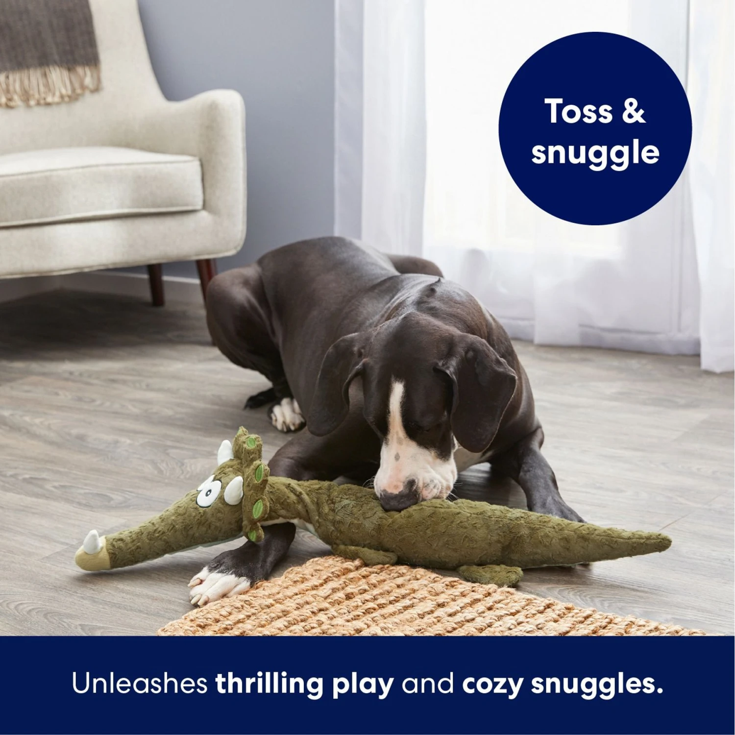 Frisco Triceratops Wagazoo Plush Squeaky Dog Toy 7 Frisco Triceratops Wagazoo Plush Squeaky Dog Toy - Image 5