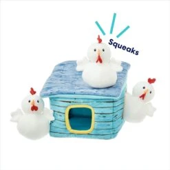 Frisco Chicken Coop Hide & Seek Puzzle Plush Squeaky Dog Toy -Cat Dog Supply Store 174755 PT3. AC SS1800 V1691783971