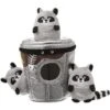 Frisco Trash Can & Raccoons Hide & Seek Puzzle Plush Squeaky Dog Toy -Cat Dog Supply Store 174757 Main. AC SS1800 V1572616728