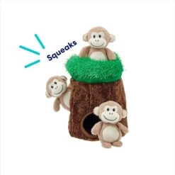 Frisco Monkeys In Tree Hide & Seek Puzzle Plush Squeaky Dog Toy -Cat Dog Supply Store 174759 PT3. AC SS1800 V1698345474