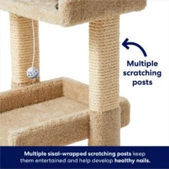 Frisco 32-in Real Carpet Wooden Cat Tree With Toy -Cat Dog Supply Store 208920 PT3. AC SS1800 V1667228600
