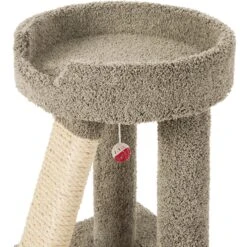 Frisco 24-in Real Carpet Cat Scratching Perch With Toy -Cat Dog Supply Store 208960 PT3. AC SS1800 V1589221651