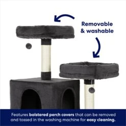 Frisco 64-in Cat Tree With Hammock, Condo, 2 Top Perches With Bed -Cat Dog Supply Store 214387 PT3. AC SS1800 V1667227576