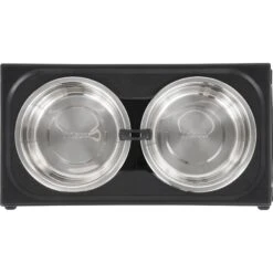 Frisco Stainless Steel Bowls With Adjustable Elevated Holder -Cat Dog Supply Store 216015 PT3. AC SS1800 V1591020388