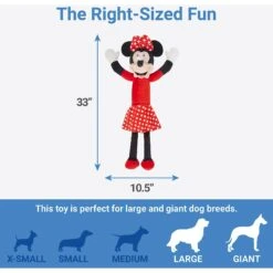 Disney Minnie Mouse Wagazoo Plush Squeaky Dog Toy, Extra Long -Cat Dog Supply Store 220836 PT1. AC SS1800 V1622834858