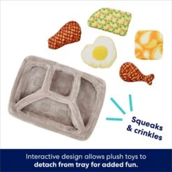 Frisco Microwave Dinner Interactive Plush Squeaky Dog Toy -Cat Dog Supply Store 230343 PT3. AC SS1800 V1695748442