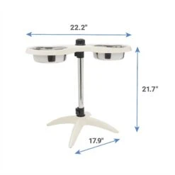 Frisco Adjustable Stainless Steel Double Elevated Dog Bowls 14 Frisco Adjustable Stainless Steel Double Elevated Dog Bowls -Cat Dog Supply Store 232097 PT6. AC SS1800 V1605747106