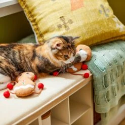 Frisco Holiday Gingerbread Pals Plush Kicker Cat Toy With Catnip, 2 Count -Cat Dog Supply Store 233303 PT2. AC SS1800 V1602172387