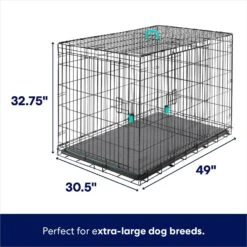 Frisco Heavy Duty Enhanced Lock Double Door Fold & Carry Wire Dog Crate & Mat Kit -Cat Dog Supply Store 233736 PT1. AC SS1800 V1667228242
