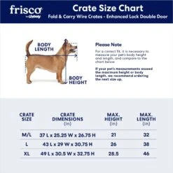 Frisco Heavy Duty Enhanced Lock Double Door Fold & Carry Wire Dog Crate & Mat Kit -Cat Dog Supply Store 233736 PT2. AC SS1800 V1667228087