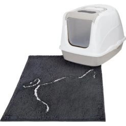 Frisco Microfiber Chenille Cat Silhouette Litter Mat -Cat Dog Supply Store 235902 PT3. AC SS1800 V1603342031
