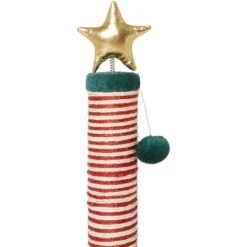 Frisco Holiday 29.5-in Candy Cane Sisal Cat Scratching Post With Toy -Cat Dog Supply Store 236565 PT4. AC SS1800 V1601331360