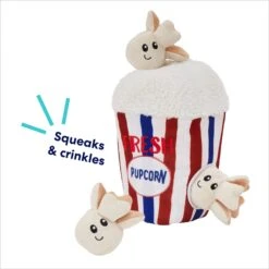 Frisco Zoomies & Chill Popcorn Hide & Seek Puzzle Plush Squeaky Dog Toy -Cat Dog Supply Store 241679 PT3. AC SS1800 V1695748440