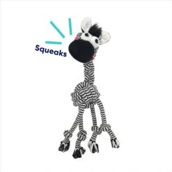 Frisco Zebra Rope Squeaky Dog Toy -Cat Dog Supply Store 242163 PT2. AC SS1800 V1691785246