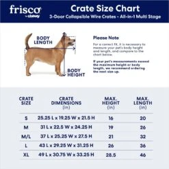 Frisco Heavy Duty All-in-1 Multi-Stage 3 Door Collapsible Wire Dog Crate -Cat Dog Supply Store 247915 PT2. AC SS1800 V1611265566