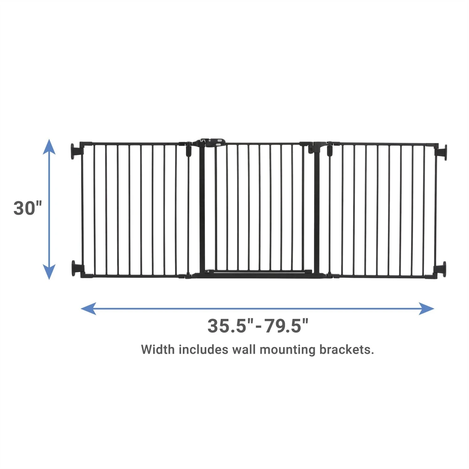 Frisco Steel 3-Panel Configurable Dog Gate, 30-in 4 Frisco Steel 3-Panel Configurable Dog Gate, 30-in - Image 2