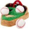 Frisco Baseball Hide & Seek Puzzle Plush Squeaky Dog Toy -Cat Dog Supply Store 252758 MAIN. AC SS1800 V1614373881