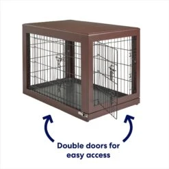Frisco Double Door Furniture Style Dog Crate, Brown 9 Frisco Double Door Furniture Style Dog Crate, Brown -Cat Dog Supply Store 253033 PT3. AC SS1800 V1617644270