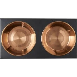 Frisco Copper Stainless Steel Elevated Foldable Double Dog & Cat Bowls -Cat Dog Supply Store 253060 PT4. AC SS1800 V1616595727