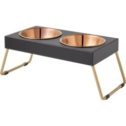 Frisco Copper Stainless Steel Elevated Foldable Double Dog & Cat Bowls -Cat Dog Supply Store 253060 PT6. AC SS1800 V1616595426