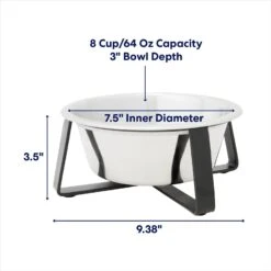 Frisco Black Iron Non-Skid Stainless Steel Dog & Cat Bowl -Cat Dog Supply Store 257152 PT1. AC SS1800 V1692728247