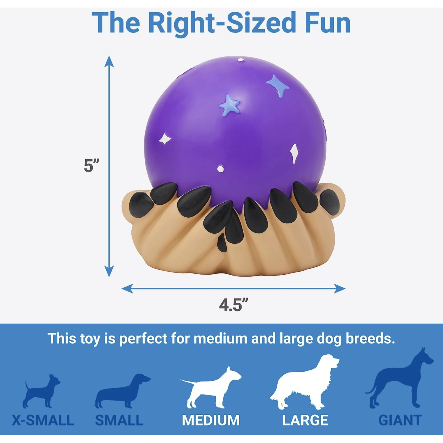 Frisco Magic Fortune Teller's Crystal Ball Latex Squeaky Dog Toy 4 Frisco Magic Fortune Teller's Crystal Ball Latex Squeaky Dog Toy - Image 2