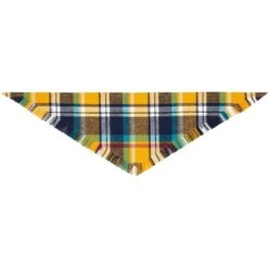 Frisco Blue/Yellow Plaid Dog & Cat Flannel Bandana -Cat Dog Supply Store 267901 PT4. AC SS1800 V1637689929