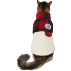 Frisco Mediumweight Red Plaid Insulated Dog & Cat Sherpa Coat -Cat Dog Supply Store 268320 PT2. AC SS1800 V1628773353
