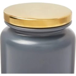 Frisco Modern Gold Rim Ceramic Treat Jar -Cat Dog Supply Store 270190 PT5. AC SS1800 V1627669956