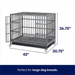 Frisco Ultimate Foldable & Stackable Heavy Duty Steel Metal Single Door Dog Crate 9 Frisco Ultimate Foldable & Stackable Heavy Duty Steel Metal Single Door Dog Crate -Cat Dog Supply Store 280395 PT1. AC SS1800 V1635514430